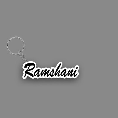 SY Gifts SYG Ramshani Name Keychain White And Black Key Chain