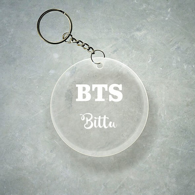 SY Gifts BTS Design With Bittu Name Key Chain