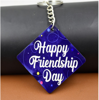 AFH Happy Friendship Day Wooden Friend Gift Keychain for Boys,Girls,Men,Women Key Chain