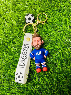 GKM Footballer Messi famous pvc 3D keychain set key ring Key Chain