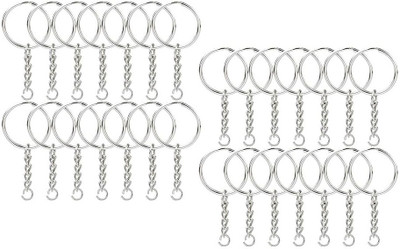 OYTRA 28mm Open Jump Ring Connector Key Case (Silver) Used for Organize Your Keys Key Chain