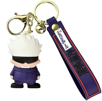 gtrp key Chain-Jujutsu Kaisen Gojo Keychain with Hook Bell & Strap Key Chain