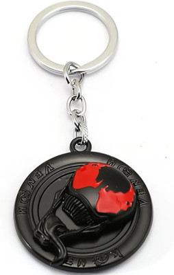 HappierYou Venom Rotating Metal Superhero Key Ring | Marvel Spiderman Venom Alien Keychain Key Chain