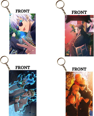Hariyaali Enterprises LLP Jujutsu Kaisen GOJO AND GETO BOND Unique Style 4 pcs Combo Key Chain