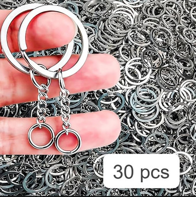 Haniza High Quality 30 Pcs Silver Multipurpose Keychain Key Chain