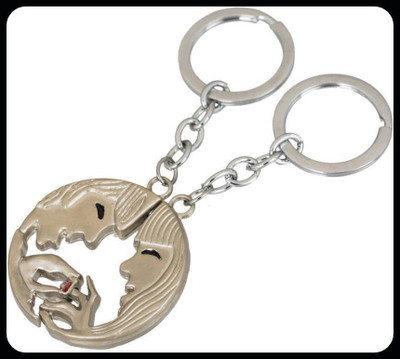 gtrp Trendy-Couple keyring with Ring Key Chain