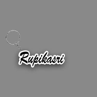 SY Gifts SYG Rupikasri Name Keychain White And Black Key Chain