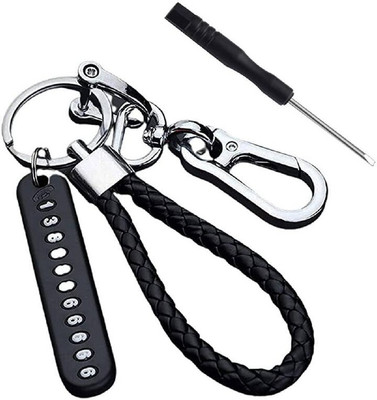 JITAHARAY Anti Lost Car Keychain with Phone Number Pendant Key Chain