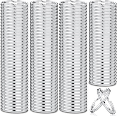 PUHUHP 30pcs Flat Key Rings Metal Split Ring for Home Car Keys Organizations, Key Chain