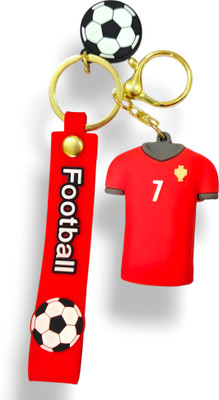 Zuno Ronaldo Jersey Keychain 3D Football Keychains for Bike Men women Key Chain