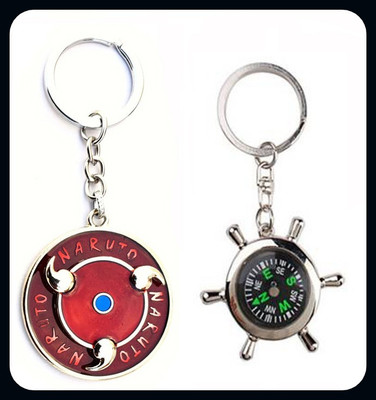 Meeko.com Naruto spinning rotating keychain and Compass key chain-A Key Chain