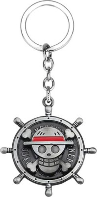 Keychain Trades One Piece pirates Monkey D. Luffy Keychain Rotating (Silver) Key Chain