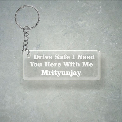 SY Gifts Drive SafeDesign With Mrityunjay Name Key Chain