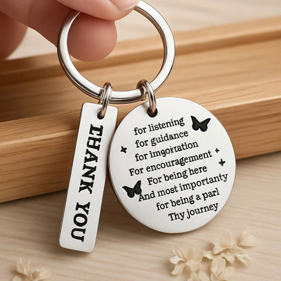 Myurawells Personalized Inspirational Gratitude Keychain - Custom Thank You Keychain Key Chain