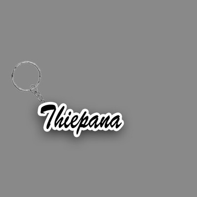 SY Gifts SYG Thiepana Name Keychain White And Black Key Chain