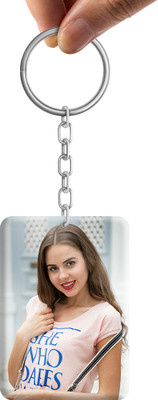 Drippy Prints Photo Printed Rectangular Wooden Key Chain