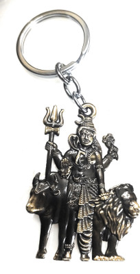 mik Lord Shiva Parvati Ardhnarishwar Metal Key Chain
