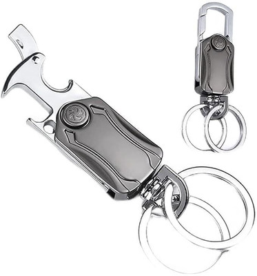VATTU Multifunction Keychain 5 IN 1 Heavy Duty Dual Ring Metal Keychain with Cutter Key Chain
