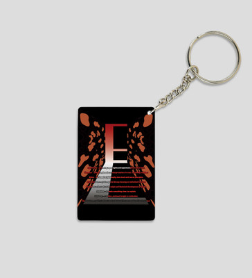 Special Trend Hub Empirical E Design in Glossary Graphic Style Printed Keychain Pack of 2 Key Chain