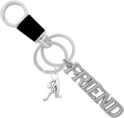 Newview A Alphabet friend and black hook keychain keyring Key Chain