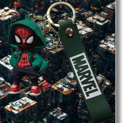 World Gift Mart Spiderman Miles Morales Keychain| Premium Bag Charm for Boys & Girls| Key Chain