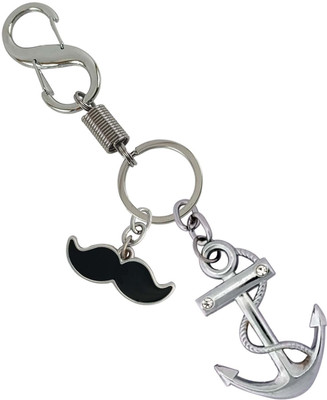 HANDSOME ISK Perfect & Excellent Quality Anchor With Mustache Locking Lock Key Chain