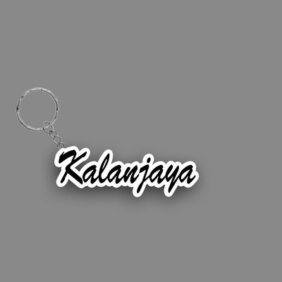 SY Gifts SYG Kalanjaya Name Keychain White And Black Key Chain