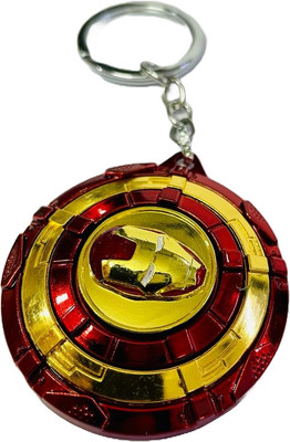 GKM Iron Man Face revolving metal keychain for cars/bikes Key Chain
