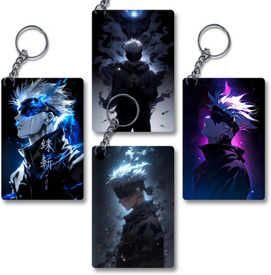 SP CRAFTS Anime-Inspired Keychain Set of 4 | Stylish Accessories for Daily Use Key Chain