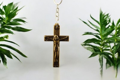 ASTRAMART PACK OF 2 BROWN COLOUR JESUS KEY CHAIN FOR BAG , CAR, BIKE ETC Key Chain