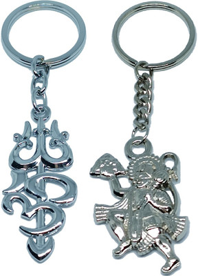 kd collections KD-641-224 Hanuman Keychain & Om Shiva Shankar Mahadev Trishul Keychain Combo Key Chain
