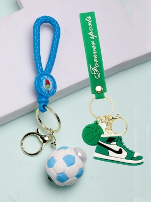 Shine N Sober Football Silicon & Shoes Keychain (Pack of 2) Key Chain