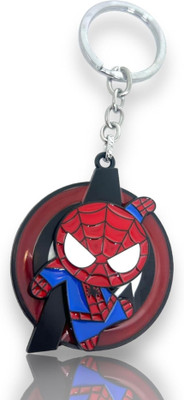 HappierYou Revolving/Rotating/Spinner Spiderman Keychain | Marvel Spider-Man Keychain Key Chain