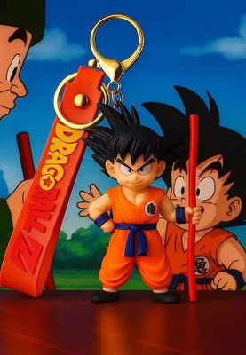 World Gift Mart Premium Dragon Ball Z Goku Keychain with PVC Strap and Metal Hook for Gift Key Chain