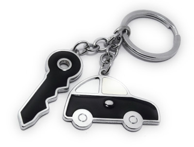 High Choice Car and Key Double Sided Metal Key Chain