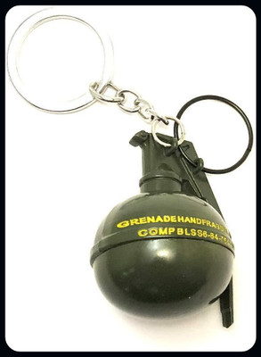gtrp PUBG Game Battleground Hand Frag Grenade Green Colour Metal Keychain Keyring-A Key Chain
