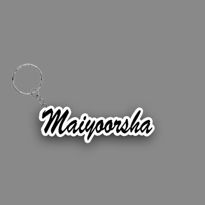 SY Gifts SYG Maiyoorsha Name Keychain White And Black Key Chain