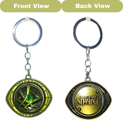 AFLAA Superheroes Metal Keychain with Rotating Designs - Travel Accessory, Multicolor Key Chain