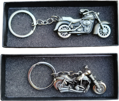 MYV Combo Of Royal Bullet Antique Racing Bike Key Chain (Grey) Key Chain