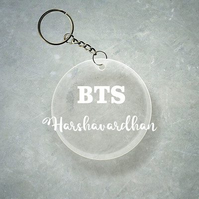 SY Gifts BTS Design With Harshavardhan Name Key Chain