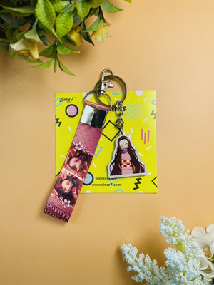 Since 7 Store Nezuko Kamado Printed Keychain Combo for Demon Slayer Anime Fan/for Gifting Key Chain