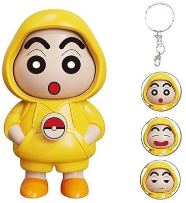 The Horizon Impex Shinchan Cartoon Keychain – Cute Anime Bag Charm with Face Changing Key Holder Key Chain