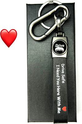 FLAMBE New Drive Safe Premium Leather Strap Keychain Key Chain