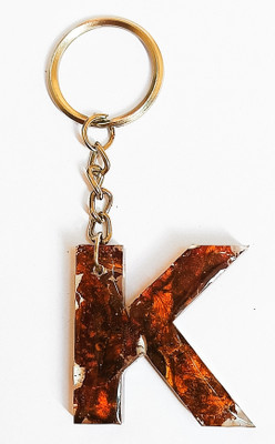 IG Crafter Ultra Shiny Natural Rose Petal used K Alphabet Keychain Key Chain