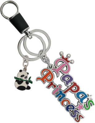 SHOKY LOOKS High Quality Multicolor Papa Princess With Bamboo Panda Locking Lock Key Chain