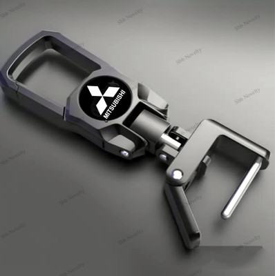 Sbb Novelty Black Color Zinc Alloy Fob Heavy Duty Keychain For All mitsu-bishi Model Car Key Chain