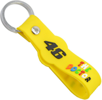 Meeko.com The Doctor 46 Double Sided Yellow Silicone collectible Racing Bike Keychain Key Chain