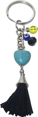 heeva creation Heart Shape KeyChain With Charm.(Colour-Multi).1 Piece. Key Chain