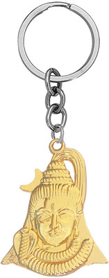 M Men Style Religious Lord Shiva Face Head With Sheshnaag Keychain SKey202426 Key Chain