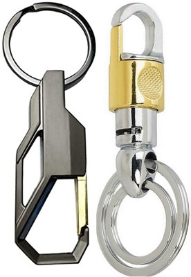 kd collections KD-635-288 Combo of Metal Carabiner Hook Keychain for Bike & Cars - Pack of 2 Key Chain